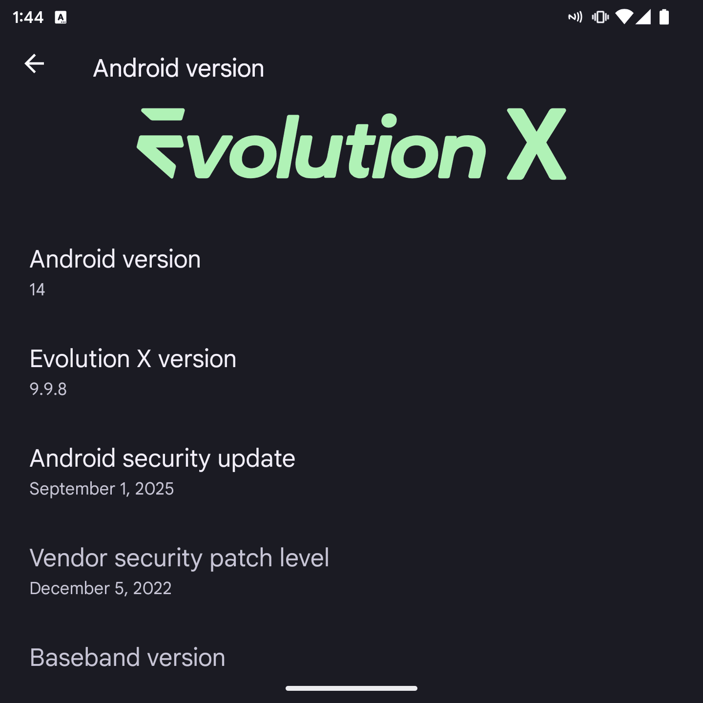 EvolutionX for Unihertz Titan (Android 14) screenshot 1